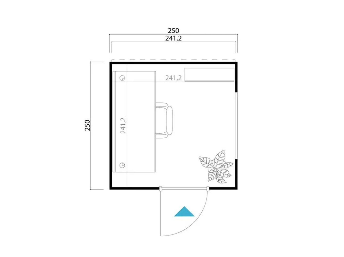 Tuinhuis Sardinia 1 250 x 250 cm - Afbeelding 2